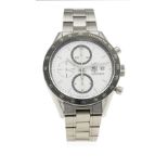 A GENTLEMAN'S STAINLESS STEEL TAG HEUER CARRERA AUTOMATIC CHRONOGRAPH BRACELET WATCH CIRCA 2005,