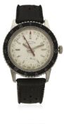 A RARE GENTLEMAN'S STAINLESS STEEL FAVRE LEUBA BIVOUAC ALTIMETER BAROMETER WRIST WATCH CIRCA