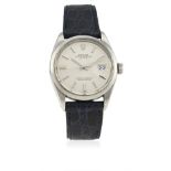 A GENTLEMAN'S STAINLESS STEEL ROLEX OYSTER PERPETUAL DATE WRIST WATCH CIRCA 1971, REF. 1500 D: