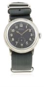 A GENTLEMAN'S DOXA ANTI-MAGNETIC GERMAN PILOTS WRIST WATCH CIRCA 1930s D: Black dial with luminous