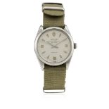 A GENTLEMAN'S STAINLESS STEEL ROLEX OYSTER PERPETUAL AIR KING PRECISION BRACELET WATCH CIRCA 1966,