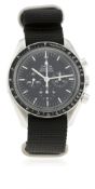 A GENTLEMAN'S STAINLESS STEEL OMEGA SPEEDMASTER PROFESSIONAL CHRONOGRAPH WRIST WATCH CIRCA 2005,