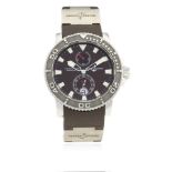 A GENTLEMAN'S STAINLESS STEEL ULYSSE NARDIN MARINE DIVER 1846 WRIST WATCH CIRCA 2010, REF. 263-33 D: