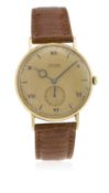 A RARE GENTLEMAN'S 18K SOLID PINK GOLD "COIN EDGE" ROLEX CHRONOMETER WRIST WATCH CIRCA 1940s, REF.