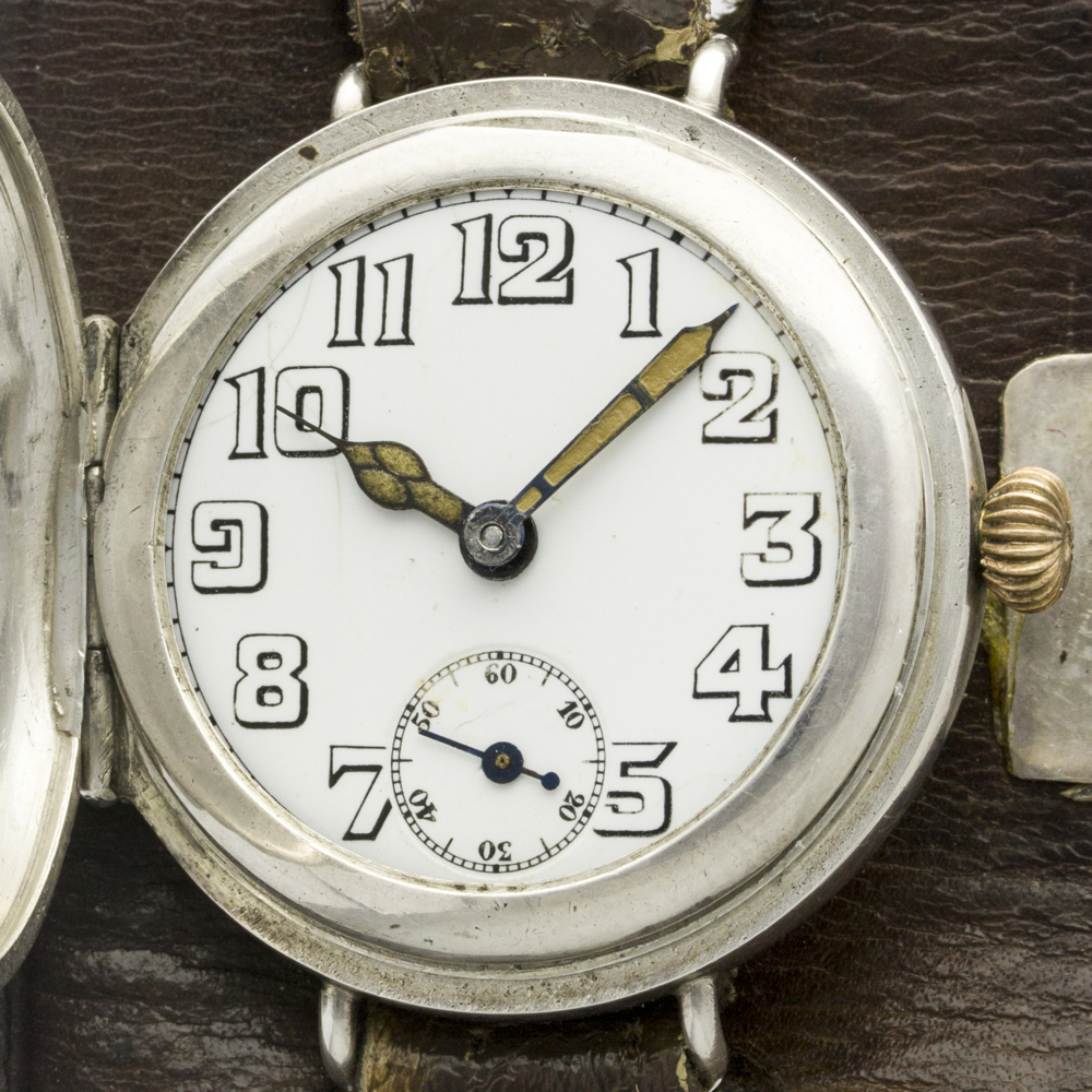 AN EXTREMELY RARE GENTLEMAN'S SOLID SILVER ROLEX FULL HUNTER WWI "OFFICERS" WRIST WATCH CIRCA - Image 3 of 3
