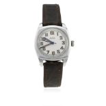 A GENTLEMAN'S STAINLESS STEEL ROLEX OYSTER WRIST WATCH CIRCA 1941, REF. 3139 D: Silver dial with