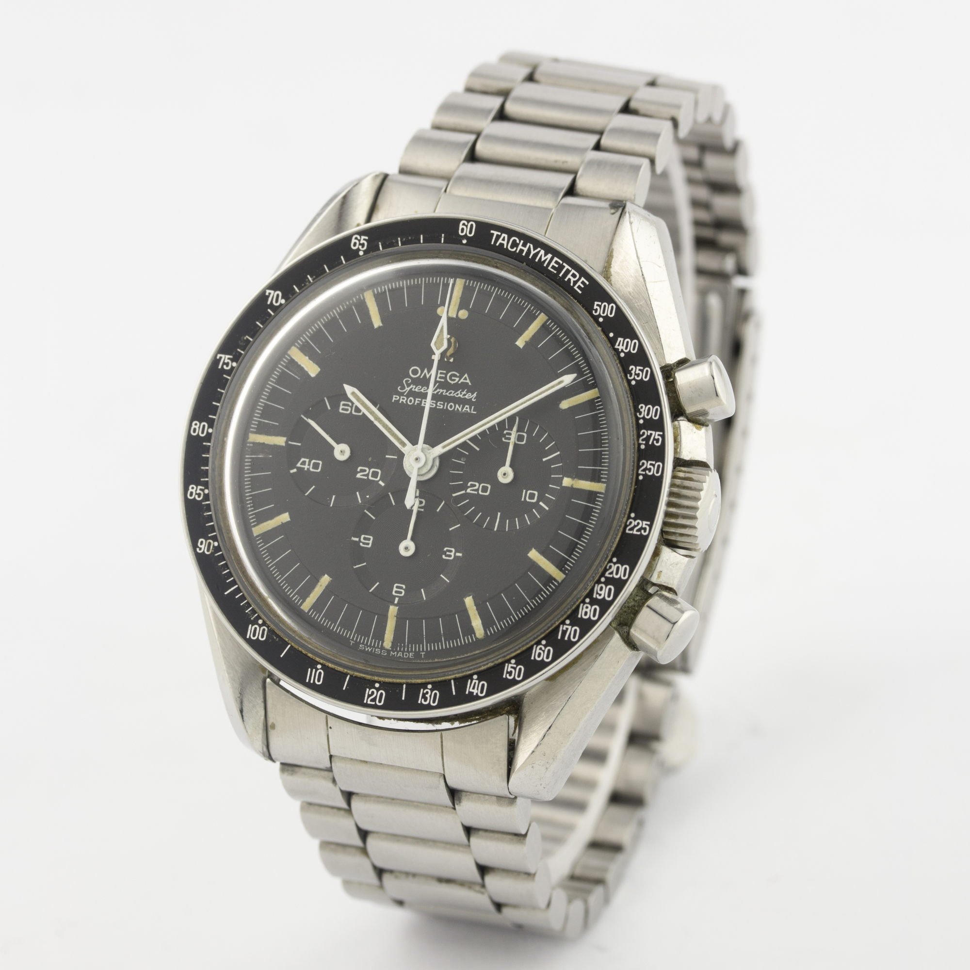 A RARE GENTLEMAN'S STAINLESS STEEL OMEGA SPEEDMASTER PROFESSIONAL CHRONOGRAPH BRACELET WATCH CIRCA - Image 5 of 10