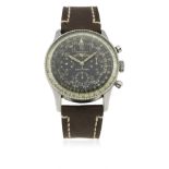 A RARE GENTLEMAN'S STAINLESS STEEL BREITLING AOPA NAVITIMER WRIST WATCH CIRCA 1950s, REF. 806