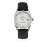 A GENTLEMAN'S STAINLESS STEEL ROLEX OYSTER PERPETUAL DATEJUST WRIST WATCH CIRCA 1987, REF. 16030  D: