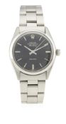 A GENTLEMAN'S STAINLESS STEEL ROLEX OYSTER PERPETUAL AIR KING PRECISION BRACELET WATCH CIRCA 1967,