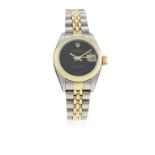 A RARE LADIES STEEL & GOLD ROLEX OYSTER PERPETUAL DATEJUST BRACELET WATCH CIRCA 1993, REF. 69173