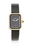 A LADIES 18K SOLID GOLD CHANEL PREMIERE WRIST WATCH CIRCA 2012 D: Black dial with gold hands. M: