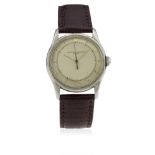 A RARE GENTLEMAN'S STAINLESS STEEL VACHERON & CONSTANTIN WRIST WATCH CIRCA 1950s D: Two tone