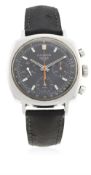 A RARE GENTLEMAN'S STAINLESS STEEL HEUER CAMARO CHRONOGRAPH WRIST WATCH CIRCA 1960s, REF. 73643 WITH