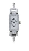 A FINE & RARE LADIES 18K SOLID WHITE GOLD & DIAMOND ROLEX COCKTAIL BRACELET WATCH CIRCA 1930s D: