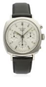 A RARE GENTLEMAN'S STAINLESS STEEL HEUER CAMARO CHRONOGRAPH WRIST WATCH CIRCA 1960s, REF. 7220S D: