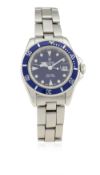 A LADIES STAINLESS STEEL ROLEX TUDOR OYSTER PRINCESS DATE LADY SUB BRACELET WATCH CIRCA 1990s,