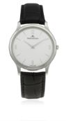 A GENTLEMAN'S STAINLESS STEEL JAEGER LECOULTRE MASTER CONTROL ULTRA THIN WRIST WATCH CIRCA 2005,