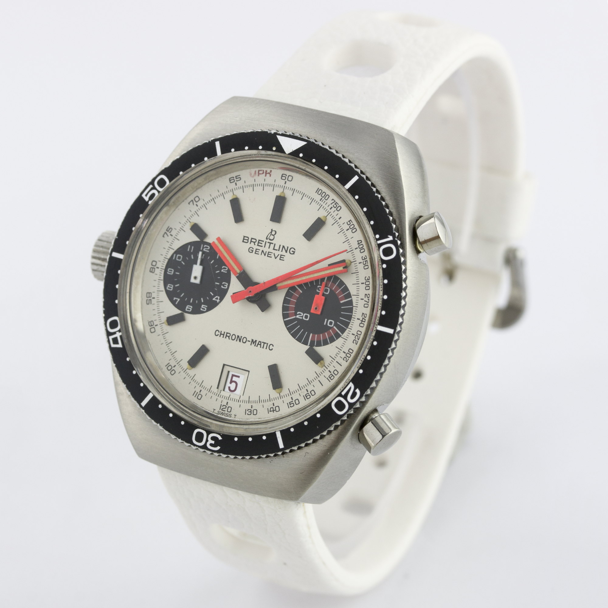 A RARE GENTLEMAN'S BREITLING CHRONO MATIC CHRONOGRAPH WRIST WATCH CIRCA 1970s, REF. 2112 D: White " - Image 3 of 7