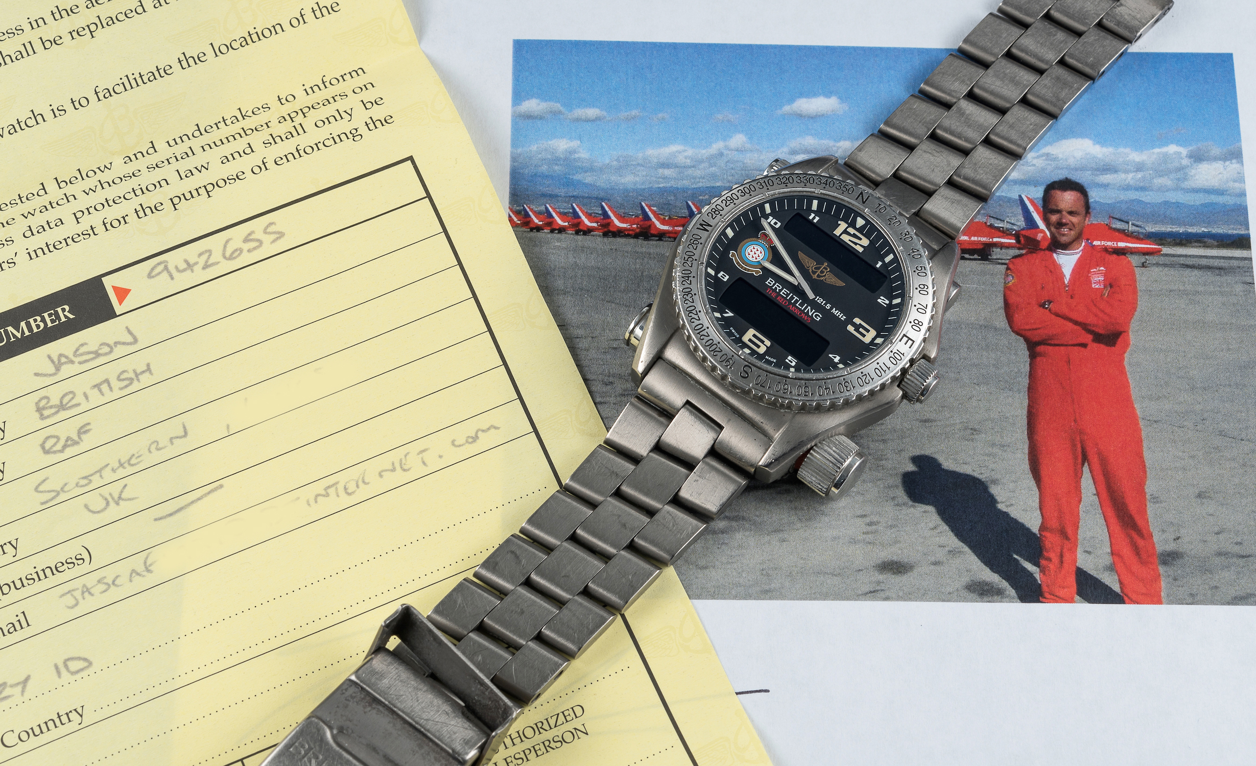 A RARE GENTLEMAN'S TITANIUM BREITLING EMERGENCY BRACELET WATCH DATED 2009, REF. E76321 MADE FOR - Image 2 of 3