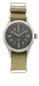 A GENTLEMAN'S STAINLESS STEEL BRITISH MILITARY IWC MARK 11 RAF PILOTS WRIST WATCH DATED 1950 D: