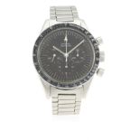 A RARE GENTLEMAN'S STAINLESS STEEL OMEGA SPEEDMASTER CHRONOGRAPH WRIST WATCH DATED 1967, REF. S