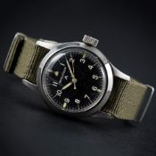 A VERY RARE GENTLEMAN'S STAINLESS STEEL BRITISH MILITARY JAEGER LECOULTRE MARK 11 RAF PILOTS WRIST