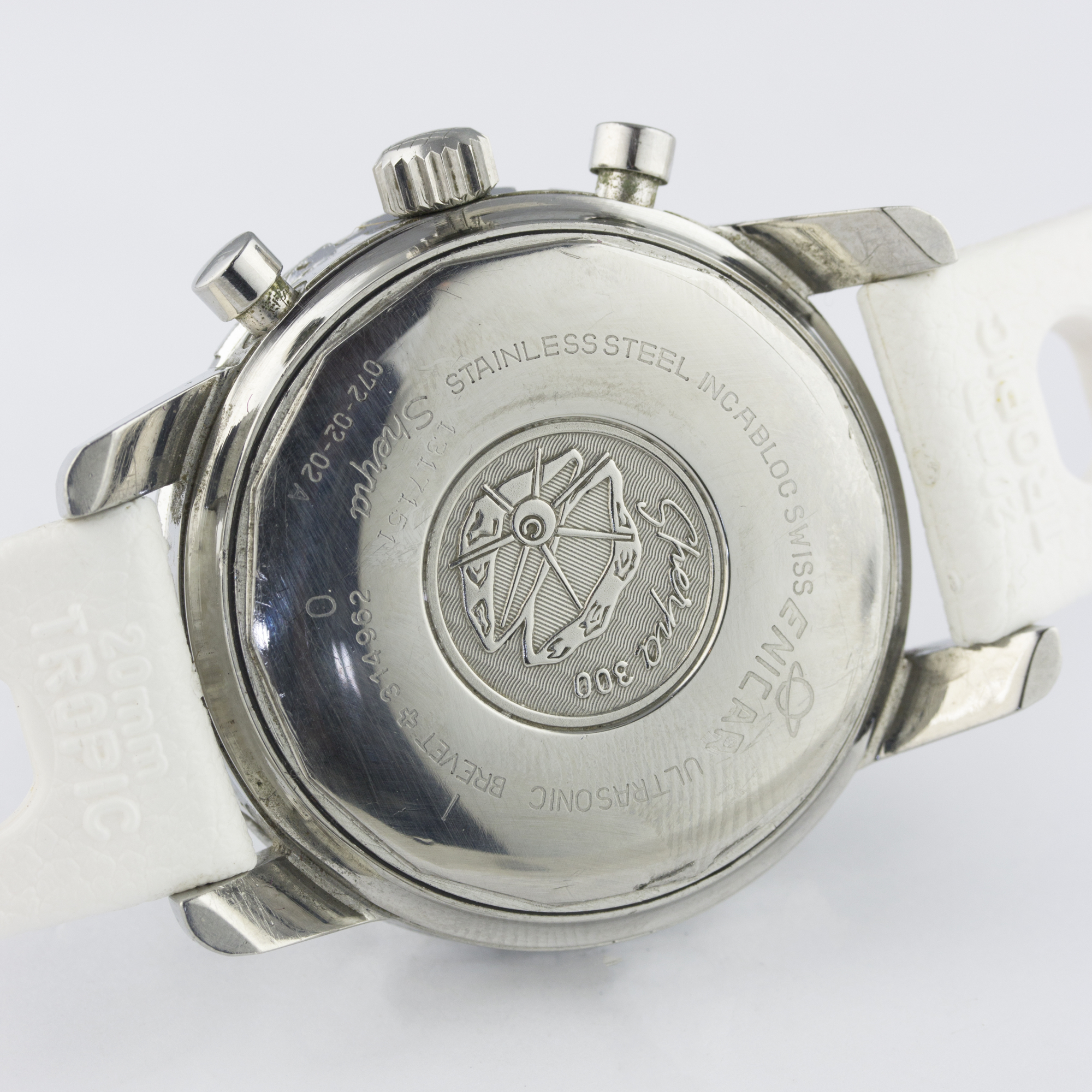 A RARE GENTLEMAN'S STAINLESS STEEL ENICAR JET GRAPH GMT CHRONOGRAPH WRIST WATCH CIRCA 1969, REF. - Image 6 of 6