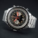 A RARE GENTLEMAN'S STAINLESS STEEL BREITLING CHRONO MATIC COSMONAUTE CHRONOGRAPH BRACELET WATCH