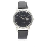 A GENTLEMAN'S STAINLESS STEEL IWC INGENIEUR WRIST WATCH CIRCA 1965 D: Gloss black dial with silver