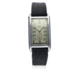 A RARE GENTLEMAN'S WYLER EARLY AUTOMATIC WRIST WATCH CIRCA 1930s D: Two tone silver dial with