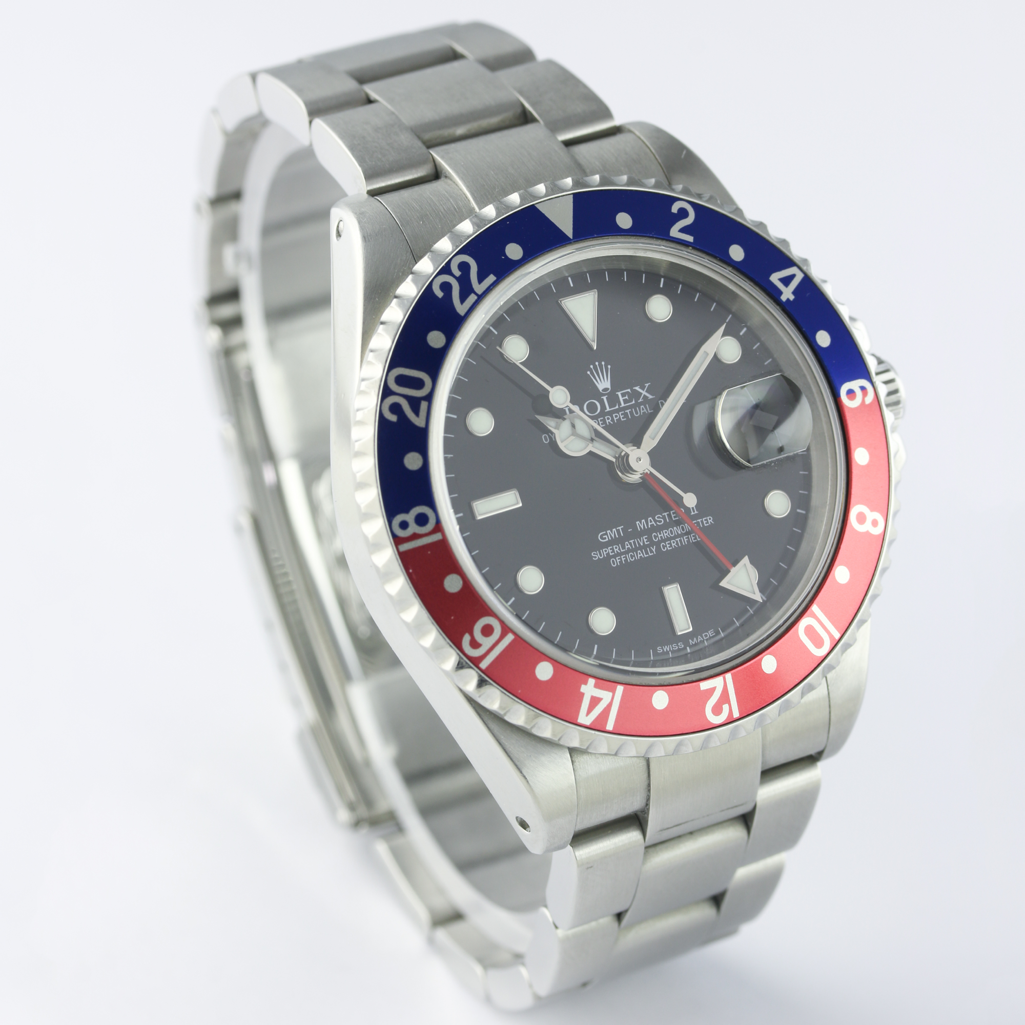 A GENTLEMAN'S STAINLESS STEEL ROLEX OYSTER PERPETUAL DATE GMT MASTER II BRACELET WATCH DATED 2000, - Image 5 of 7