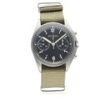 A RARE GENTLEMAN'S STAINLESS STEEL BRITISH MILITARY NEWMARK RAF PILOTS CHRONOGRAPH WRIST WATCH DATED