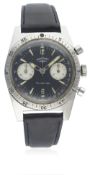 A GENTLEMAN'S STAINLESS STEEL ROTARY AQUAPLUNGE CHRONOGRAPH WRIST WATCH CIRCA 1960s D: Black dial