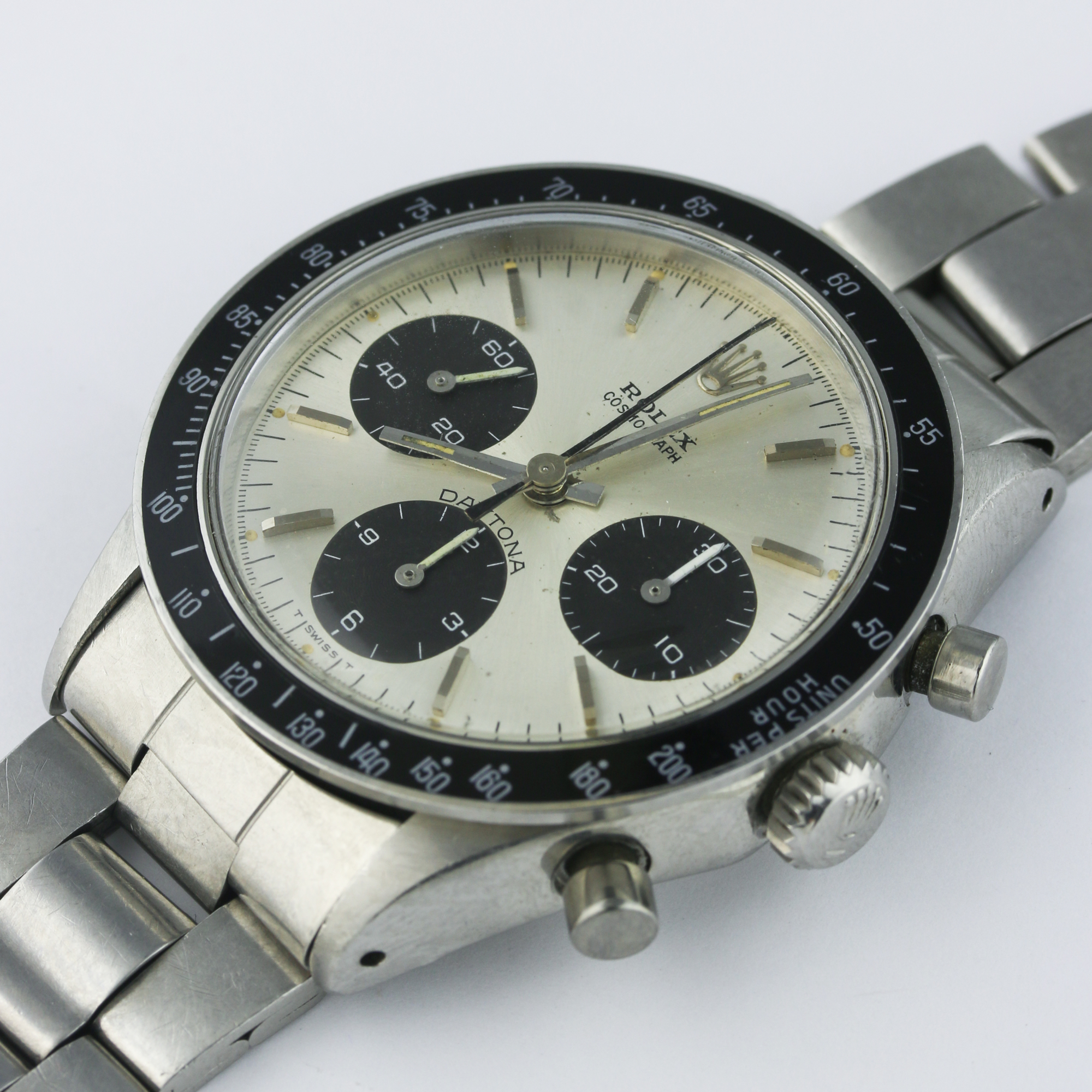 A VERY RARE GENTLEMAN'S STAINLESS STEEL ROLEX COSMOGRAPH DAYTONA BRACELET WATCH CIRCA 1967, REF. - Image 4 of 12