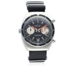 A GENTLEMAN'S BREITLING CHRONO MATIC CHRONOGRAPH WRIST WATCH CIRCA 1970s, REF. 2112 D: Black dial