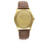 A GENTLEMAN'S 18K SOLID GOLD IWC AUTOMATIC WRIST WATCH CIRCA 1960s D: Gold coloured cross-hatched