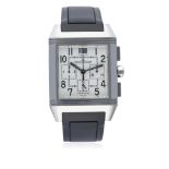 A GENTLEMAN'S STAINLESS STEEL JAEGER LECOULTRE REVERSO SQUADRA CHRONOGRAPH WRIST WATCH DATED 2014,