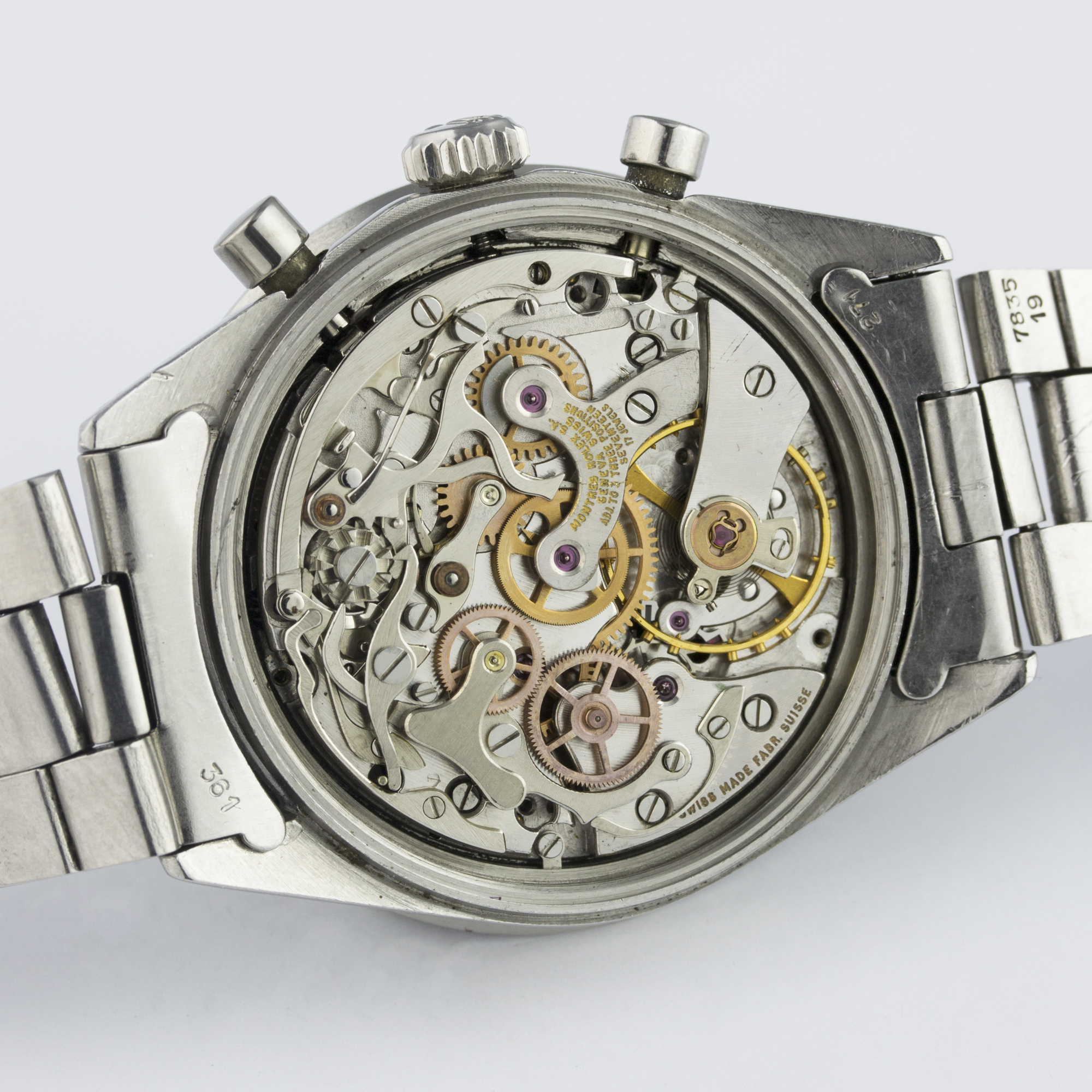 A VERY RARE GENTLEMAN'S STAINLESS STEEL ROLEX COSMOGRAPH DAYTONA BRACELET WATCH CIRCA 1967, REF. - Image 10 of 12