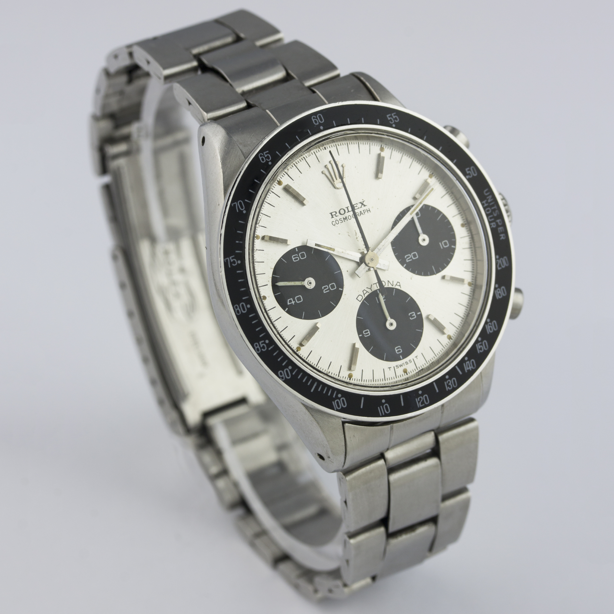 A VERY RARE GENTLEMAN'S STAINLESS STEEL ROLEX COSMOGRAPH DAYTONA BRACELET WATCH CIRCA 1967, REF. - Image 7 of 12