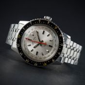 A RARE GENTLEMAN'S STAINLESS STEEL FAVRE LEUBA BIVOUAC ALTIMETER BAROMETER BRACELET WATCH CIRCA