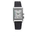 A GENTLEMAN'S STAINLESS STEEL JAEGER LECOULTRE REVERSO MEMORY WRIST WATCH CIRCA 2000s, REF. 255.8.82