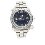 A GENTLEMAN'S TITANIUM BREITLING EMERGENCY BRACELET WATCH CIRCA 2000, REF. E56121 D: Black dial with