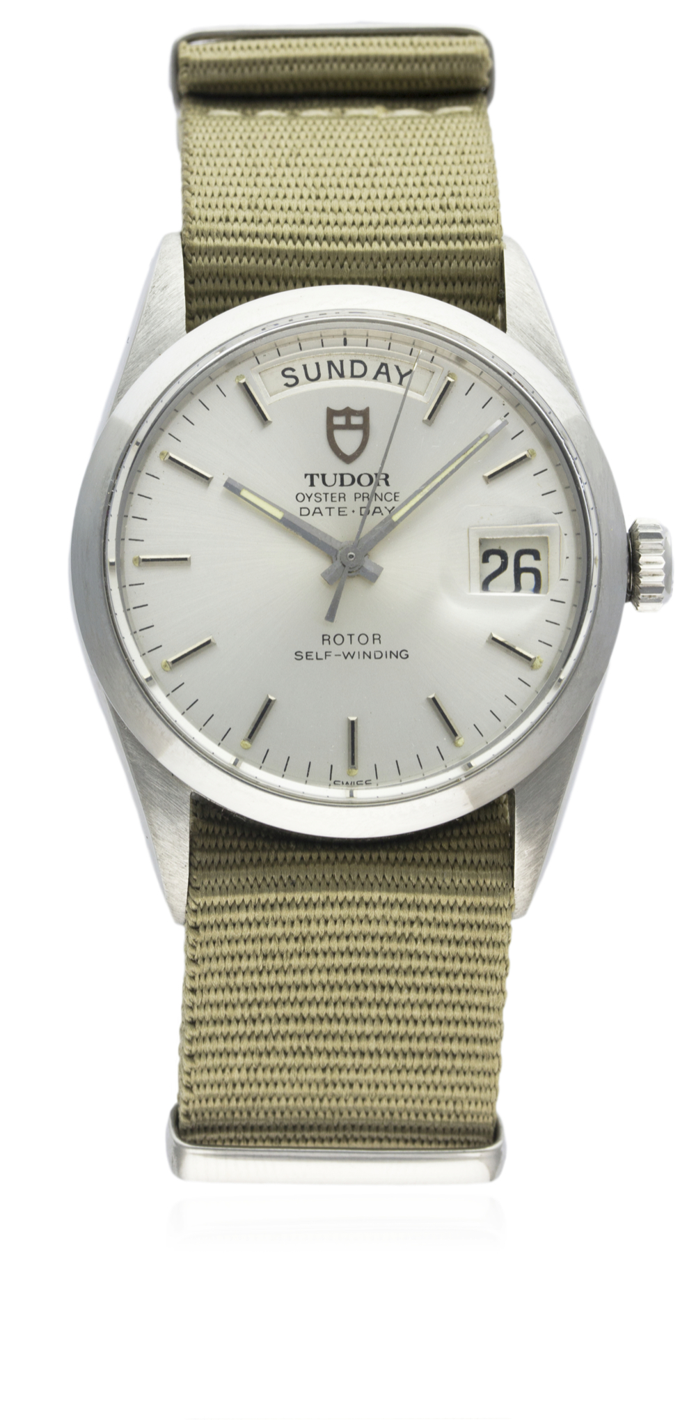 A GENTLEMAN'S STAINLESS STEEL ROLEX TUDOR DATE DAY SELF WINDING WRIST WATCH CIRCA 1983, REF. 94500