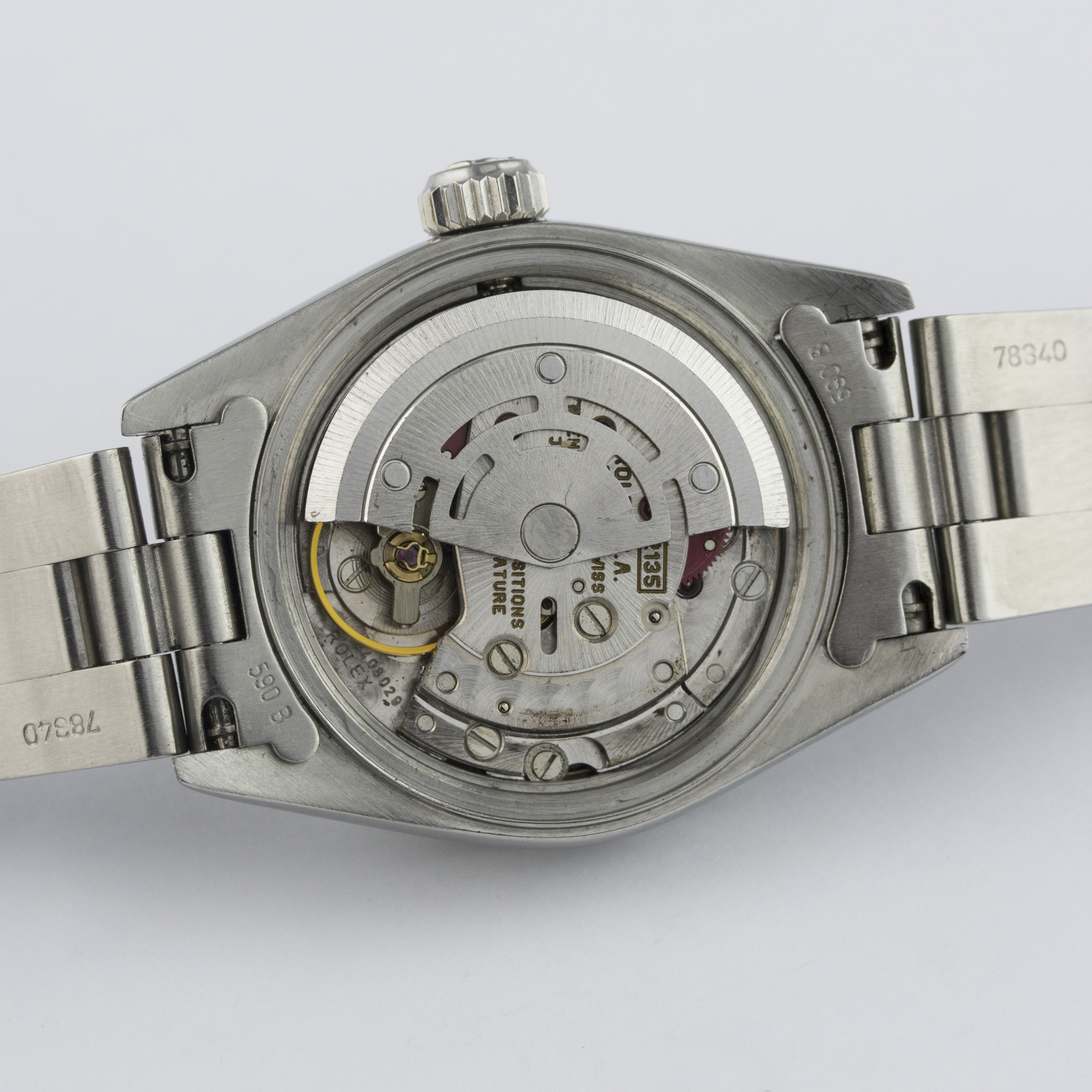 A LADIES STAINLESS STEEL ROLEX OYSTER PERPETUAL DATE BRACELET WATCH CIRCA 1993, REF. 69160 D: Silver - Image 8 of 9