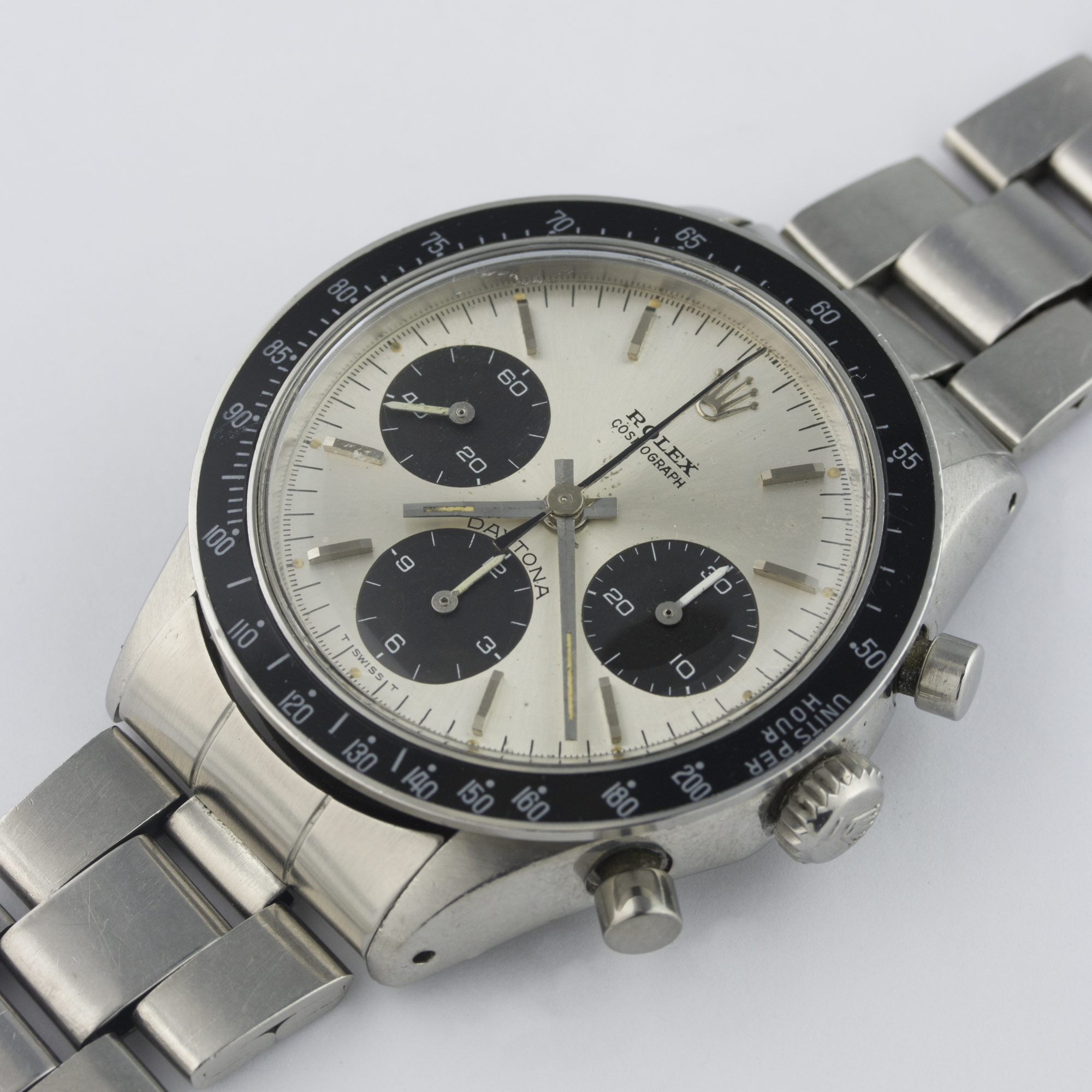 A VERY RARE GENTLEMAN'S STAINLESS STEEL ROLEX COSMOGRAPH DAYTONA BRACELET WATCH CIRCA 1967, REF. - Image 5 of 12