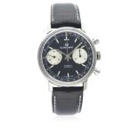 A GENTLEMAN’S KURFURST CHRONOGRAPH WRIST WATCH CIRCA 1970 D: Black dial with luminous markers, two