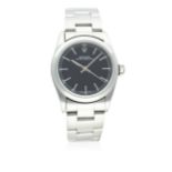 A MID SIZE STAINLESS STEEL ROLEX OYSTER PERPETUAL BRACELET WATCH CIRCA 1997, REF. 67480 WITH ROLEX