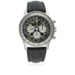 A GENTLEMAN'S STAINLESS STEEL BREITLING NAVITIMER COSMONAUTE CHRONOGRAPH WRIST WATCH CIRCA 1990s,