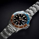 A VERY RARE GENTLEMAN'S STAINLESS STEEL ROLEX OYSTER PERPETUAL GMT MASTER BRACELET WATCH CIRCA 1963,